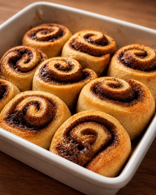 Low-Carb High-Protein Yeasted Cinnamon Rolls