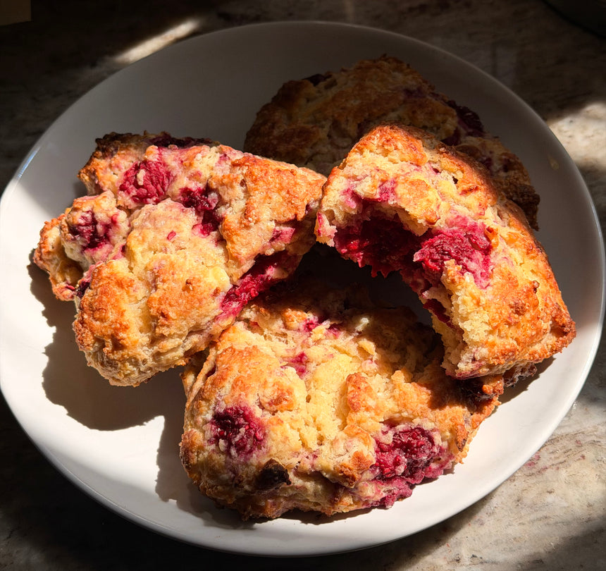 High Protein Raspberry White Chocolate Scones – photo 1